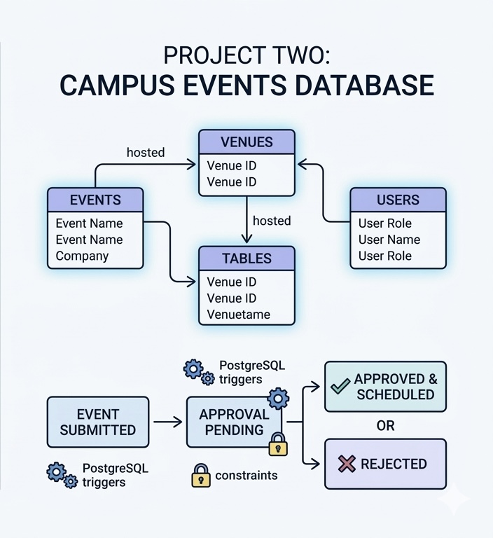 Campus Events Calendar Database project